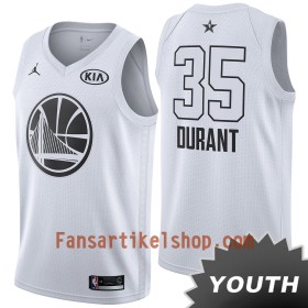 NBA Golden State Warriors Trikot Kevin Durant 35 2018 All-Star Jordan Brand Weiß Swingman - Kinder